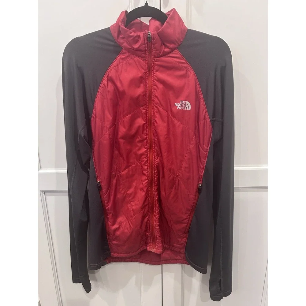The North Face Flight Series Men's Track Jacket Full Zip Red/Gray Colorblock S